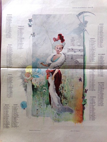 1892 color calendar - 1892,